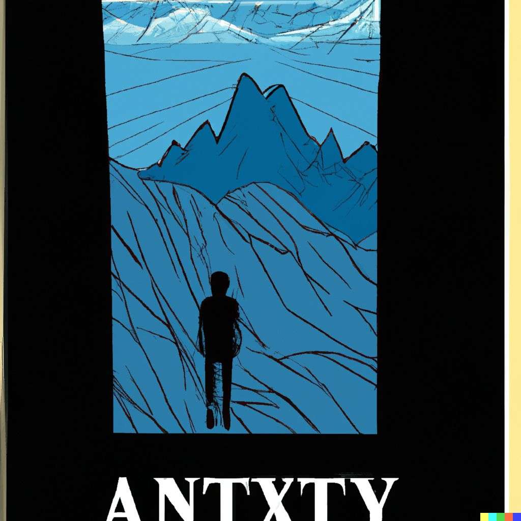 a representation of anxiety, travel poster